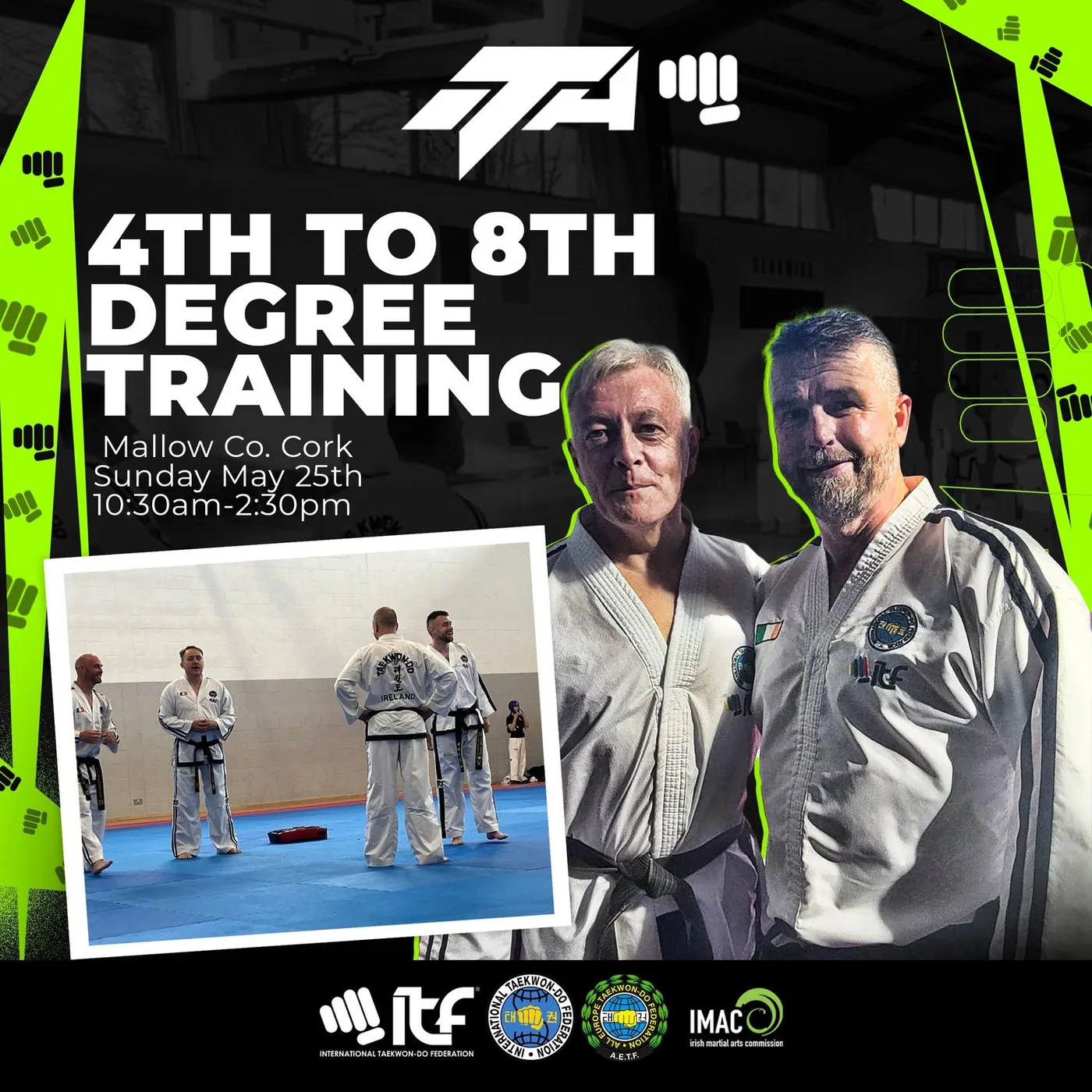 4th to 8th Degree training - Mallow